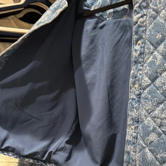 Rachel Zoe Jean Quilted Jacket with Floral Pattern - Picture 5 of 5